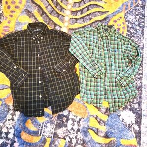 Ralph Lauren Bundle Two Button Down Dress Shirts Size 6 100% Cotton